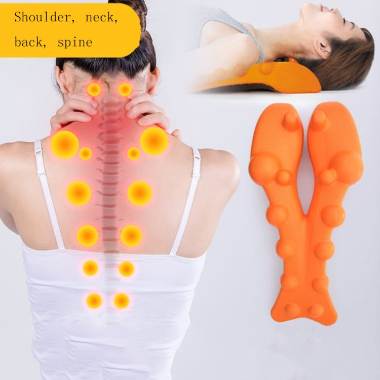 Shiatsu Massager Lumbar Spine Soothing Corrector Massage Cushion(Orange) by bashfashion