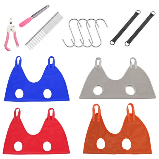 Small & Medium Pet Grooming Polyester Hanging Hammock With Trimming Tool, Size:S(Blue) by bashfashion