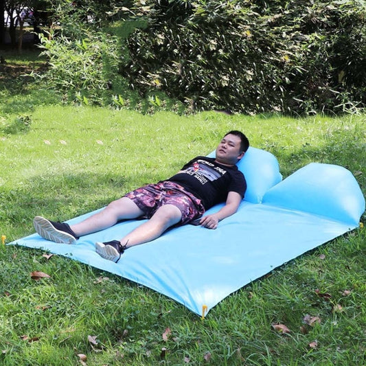 Outdoor Waterproof Air Pillow Picnic Mat Carrying Ground Sand Beach Grass Mat, Style:Double(Random Color) by bashfashion