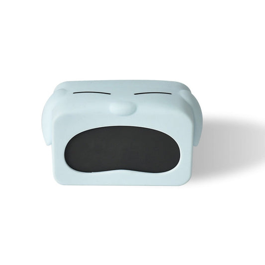 Mini Cute Cartoon Multifunctional Digital Luminous Thermometer Small Alarm Clock(Blue Dog) by bashfashion