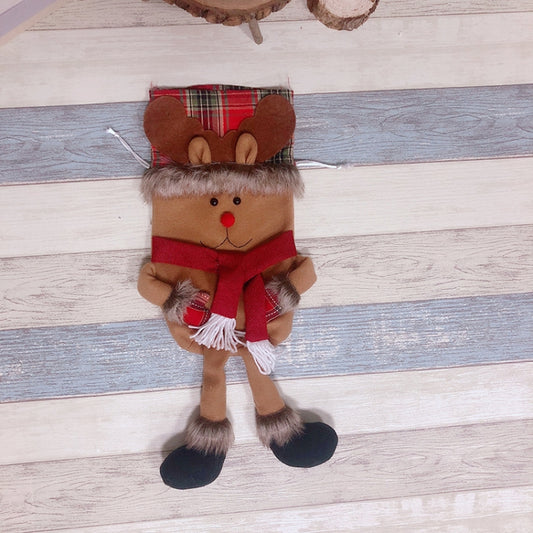 Christmas Drawstring Gift Bag Christmas Decorations Candy Gift Bag(Elk) by bashfashion