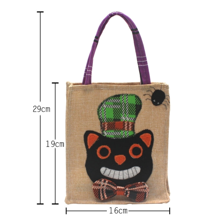 Halloween Decoration Supplies Tote Bag Mall Hotel Biscuits Apple Gift Bag(Black Cat) by bashfashion