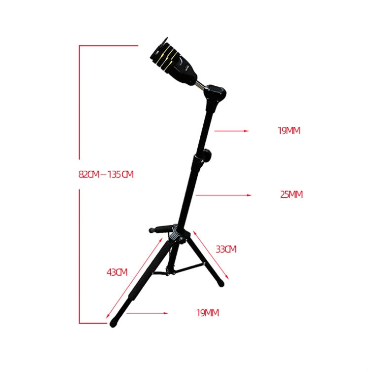 Gravity Self-locking Folding Vertical Pipa Bass Universal Guitar Stand by bashfashion