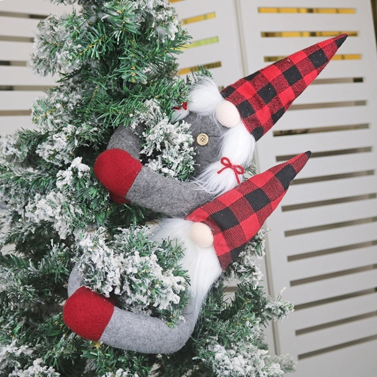 Christmas Decorations Curtain Door Curtain Buttons Festive Window Scene Arrangement Cartoon Doll Holding Buttons(A) by bashfashion