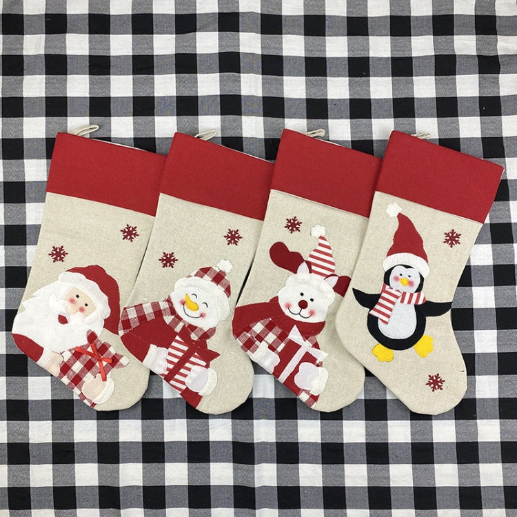 Christmas Stocking Creative Gift Bag Candy Bag Christmas Decoration Pendant(Christmas Penguin) by bashfashion