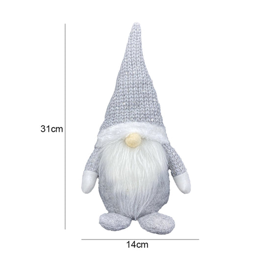 Faceless Old Man Doll Window Decoration Christmas Decorations Dolls(Grey) by bashfashion