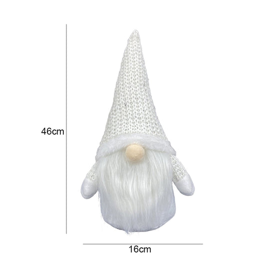 Christmas Decorations Window Decorations for Faceless Elderly Dolls Decorative Dolls(White) by bashfashion