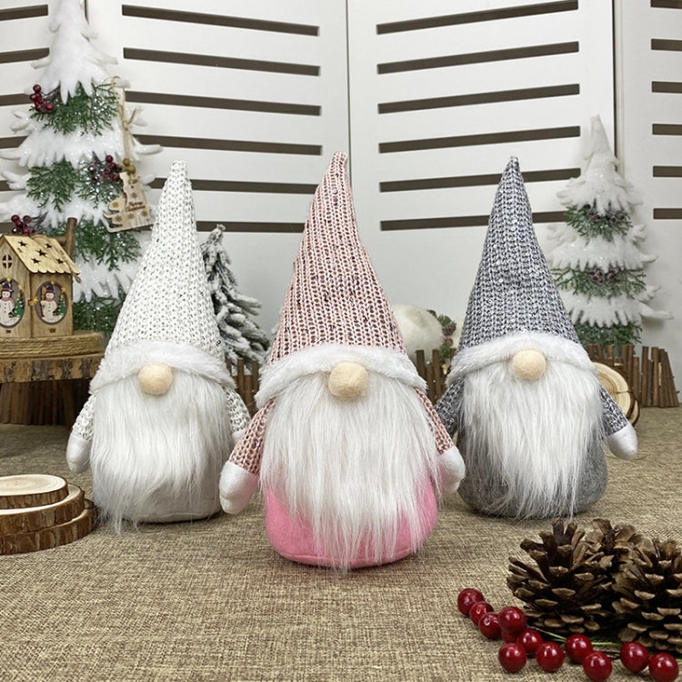 Christmas Decorations Window Decorations for Faceless Elderly Dolls Decorative Dolls(Pink) by bashfashion