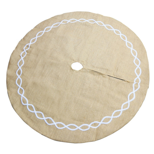 Christmas Decorations Jute Cloth Tree Skirt Tree Bottom Decoration Christmas Tree Apron by bashfashion