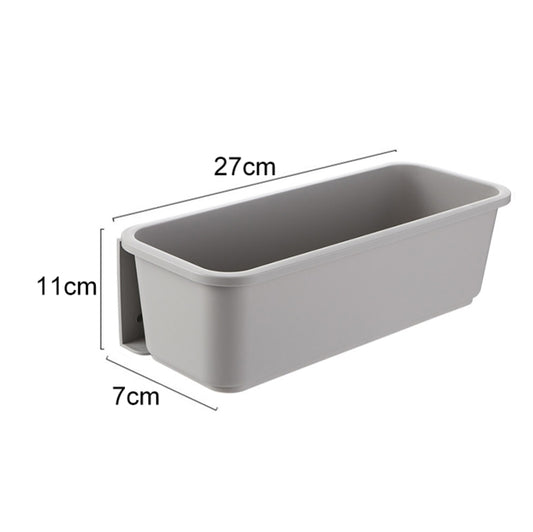 Wall-mounted Drawer Type Kitchen Spice Rack Perforation-free Household Cabinets & Kitchenware Storage Rack(Gray) by bashfashion