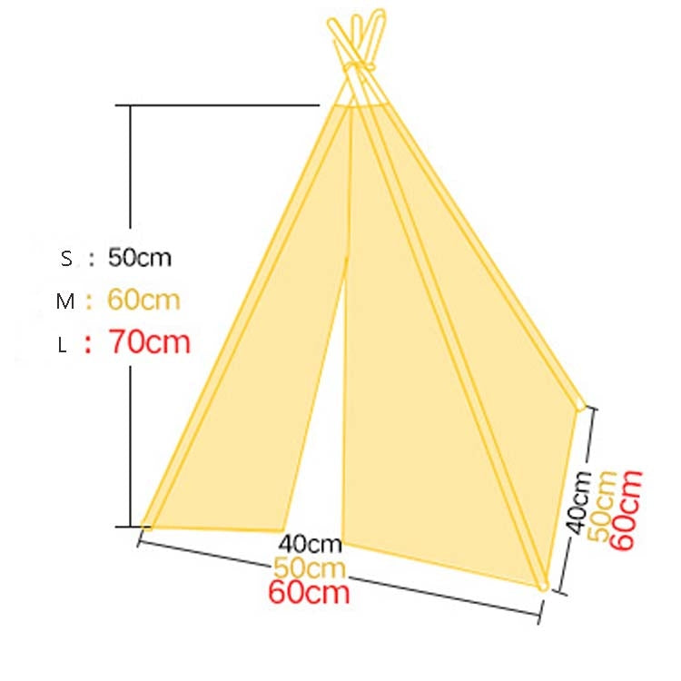 Pet Tent Removable And Washable Wooden Cat Kennel with Cushion, Specification: Medium 50×50×60cm(Yellow) by bashfashion