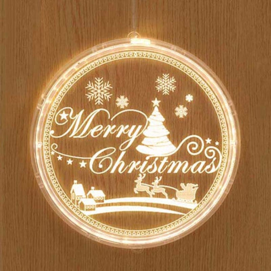 Christmas Decoration Light LED Holiday 3D Hanging Lamp, Power:Battery(Merry Christmas) by bashfashion