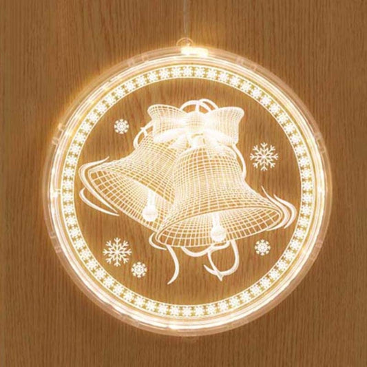 Christmas Decoration Light LED Holiday 3D Hanging Lamp, Power:USB(Christmas Bell) by bashfashion