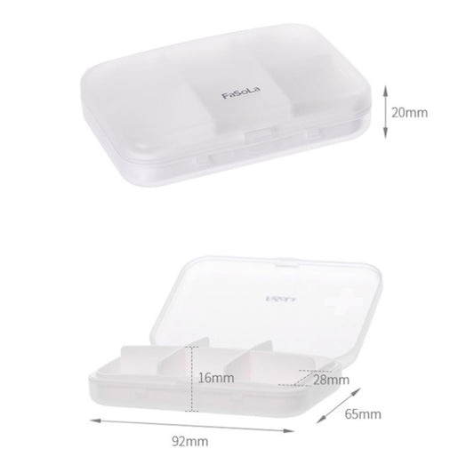 FaSoLa Pill Box Portable Dispensing Mini Medicine Sealed Box by bashfashion