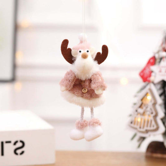 Christmas Decorations Creative Christmas Doll Pendant Mini Doll, Specification: Elk by bashfashion