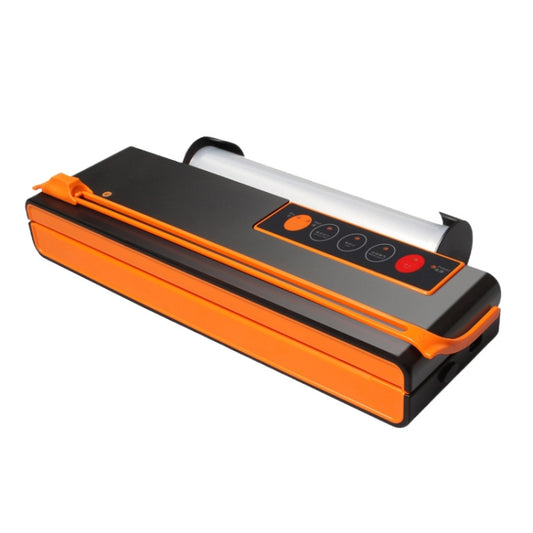 Household Food Machinery Vacuum Packaging Machine Nylon Composite Texture Vacuum Bag Sealing Machine, Style:US Plug(SX-168 Black Orange) by bashfashion