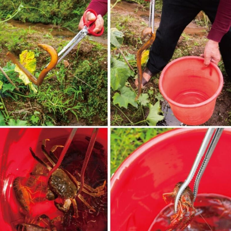 Rice Eel Clip Lobster Tongs Rice Eel Clip Crab Loach Pliers Fish Control Garbage Clip, Size:52cm, Style:Straight by bashfashion