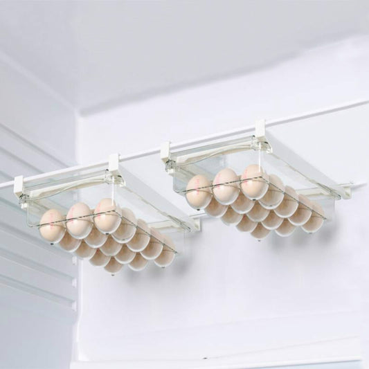 Refrigerator Storage Box Drawer Type Square Household Multifunctional Food Preservation Box, Specification: 2 Egg Box by bashfashion