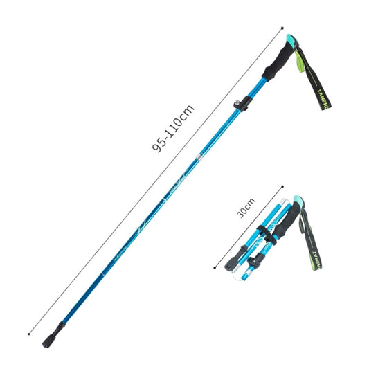 TANERDD TR-D0001 Trekking Poles Aluminum Alloy Folding Outdoor Handrails Trekking Walking Sticks(Short Model (Sky Blue)) by bashfashion