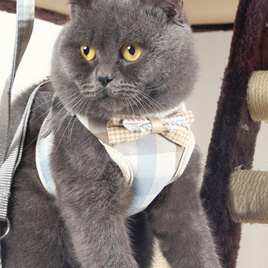 Pet Traction Rope Chest Harness Anti-break Away Vest Type Small Dog Walking Rope, Size:L(Beige) by bashfashion