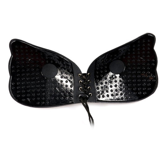 Women Self-Adhesive Strapless Bandage Blackless Solid Bra Silicone Underwear Invisible Bra, Size:S (T Black) by bashfashion