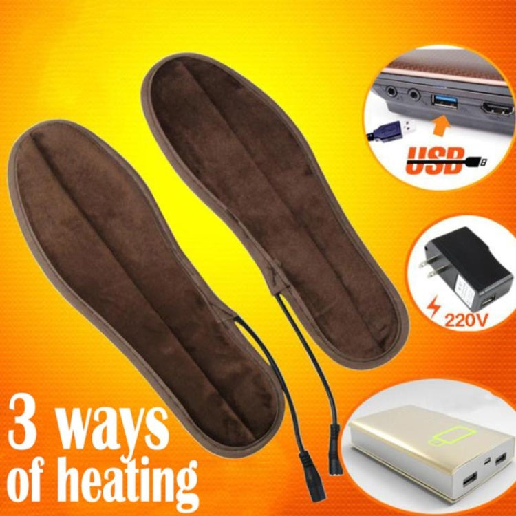 2 Pairs USB Shoe Dryer Electric Insoles Shoe Winter Keep Warm Heated Insole for Shoes Boot, Size:43-44 by bashfashion