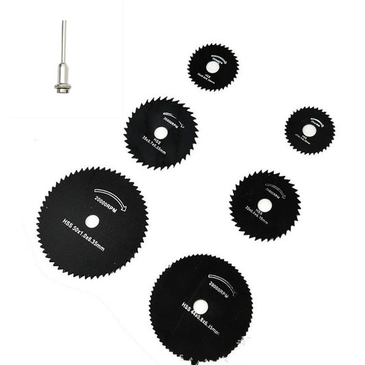 7 PCS/Set Electric Grinder Saw Blade High Speed Steel Saw Blade Woodworking Saw Blade High Speed Steel Cutting Piece, Model:11027 by bashfashion