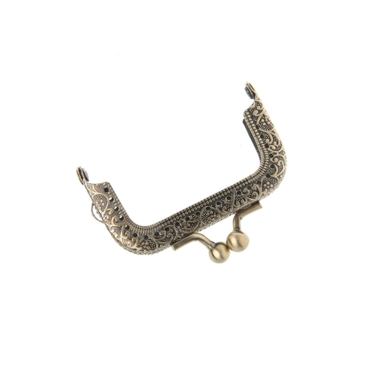 Square Embossed Wallet Handbag Metal Handle, Size:12.5 cm by bashfashion