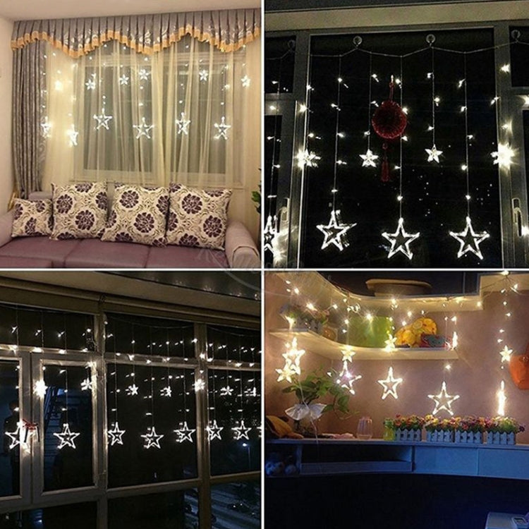 220V EU Plug LED Star Light Christmas lights Indoor/Outdoor Decorative Love Curtains Lamp For Holiday Wedding Party lighting(Colourful) by bashfashion