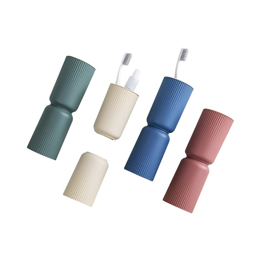 Magnetic Toothbrush Mouthwash Cup Creative Toothbrush Set Wash Cup(Red) by bashfashion