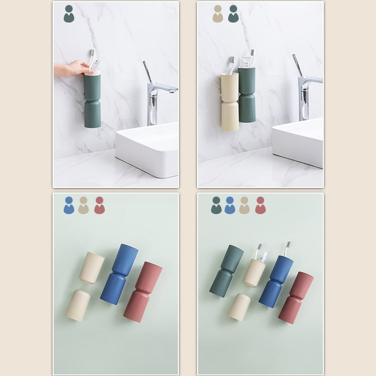 Magnetic Toothbrush Mouthwash Cup Creative Toothbrush Set Wash Cup(Red) by bashfashion