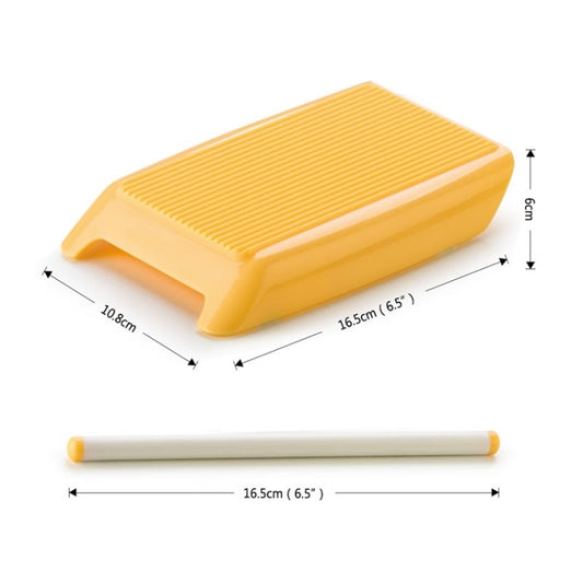 Plastic Pasta Macaroni Board Spaghetti Maker Rolling Pin Mold Kitchen Tool(Yellow) by bashfashion
