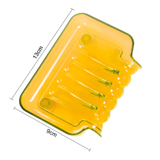 Colourful Suction Cup Drainage Soap Box(Orange) by bashfashion