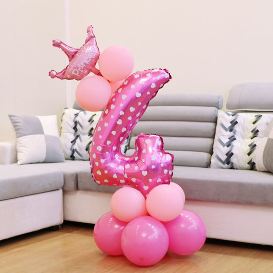 Number Foil Balloon Happy Birthday Decoration(Pink) by bashfashion