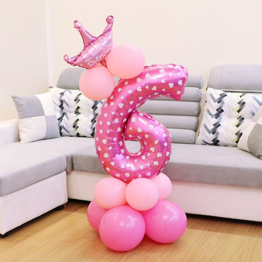 Number Foil Balloon Happy Birthday Decoration(Pink) by bashfashion