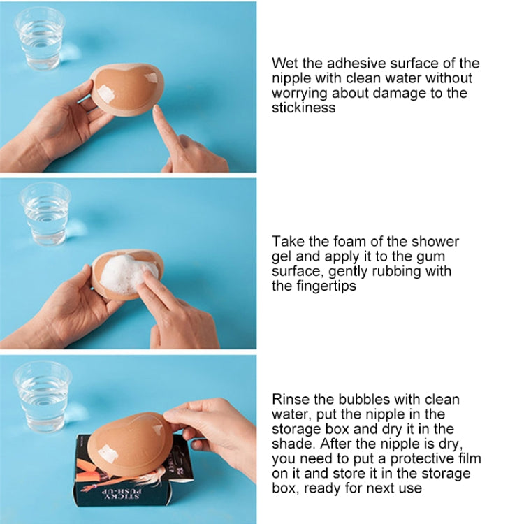 Women Silicone Bra Pad Nipple Cover Stickers Patch Inserts Sponge Bra(Skin) by bashfashion