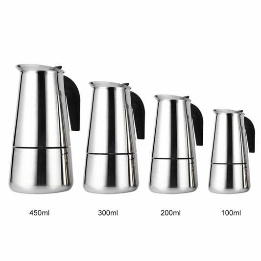 Stainless Steel Moka Coffee Maker Pot Filter(200ml) by bashfashion