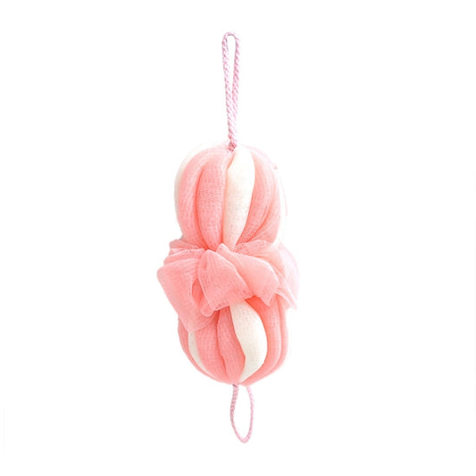 Bath Ball Rubbing Back Bath Towel Long Foam Net Bath Brush(Pink) by bashfashion
