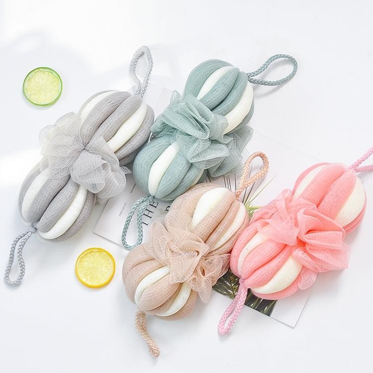 Bath Ball Rubbing Back Bath Towel Long Foam Net Bath Brush(Pink) by bashfashion