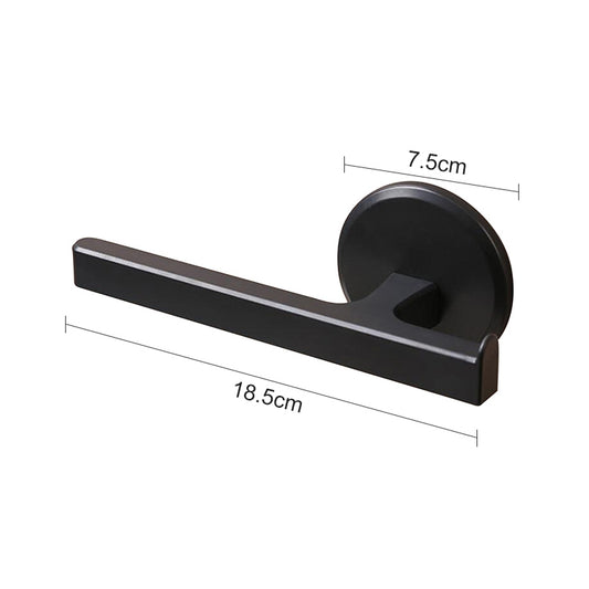 T-shaped Household Wall-mounted Towel Rack Bathroom Towel Bar(Black) by bashfashion