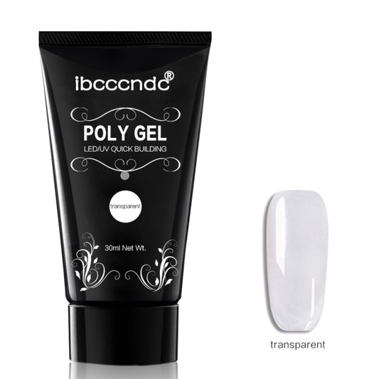 3 PCS Nail Acrylic Poly Gel Pink White Clear Crystal Builder Gel(Transparent) by bashfashion