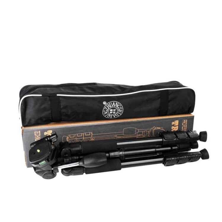 Q111 4-Section Folding Legs Live Broadcast Aluminum Alloy Tripod Mount with Three-dimensional Damping Tripod Heads(Red) by bashfashion