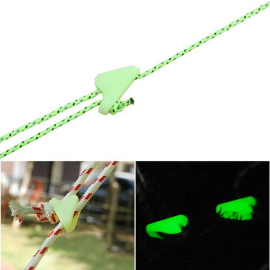 10 PCS Outdoor Luminous Rope Buckle Fluorescence Tent Triangle Buckle Alert Reminder Accidental Danger Tent Wind Rope Adjuster by bashfashion