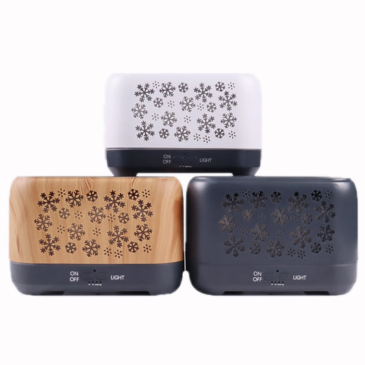 Desktop 3D Simulation Flame Incense Smoked Machine Humidifier, Colour:Light Wood Grain(UK Plug) by bashfashion