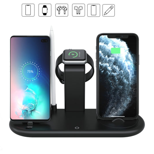 HQ-UD20 Mobile Phone Watch Multi-Function Charging Stand Wireless Charger for Phones & Apple Watch & Airpods(Black) by bashfashion