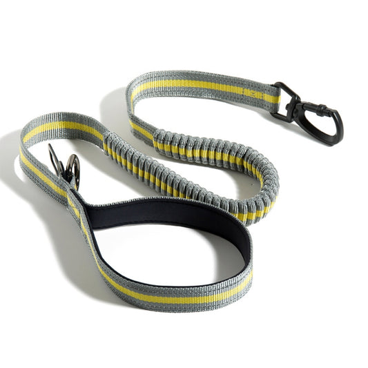 Dog Outdoor Anti-Scourge Traction Rope Nylon Reflective Elastic Stretch Dog Walking Rope(Yellow) by bashfashion