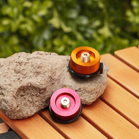 2 PCS Outdoor Camping Hiking Stove Burner Adaptor Split Type Furnace Converter Connector Auto-off Gas Cartridge Tank Cylinder Adapter(Orange) by bashfashion