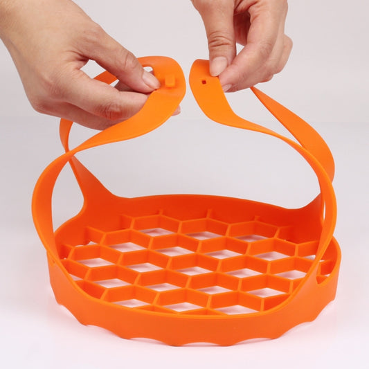 Silicone Steamer Egg Cooker Silicone Steamer Basket, Size:8 Inches(Orange) by bashfashion