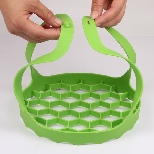 Silicone Steamer Egg Cooker Silicone Steamer Basket, Size:6.5 Inches(Green) by bashfashion