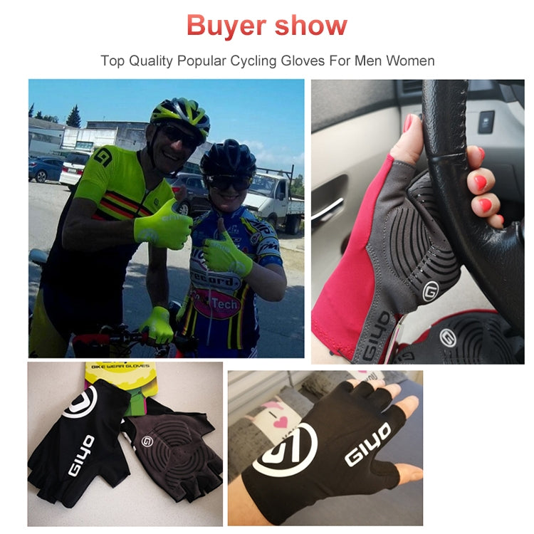 GIYO Outdoor Half-Finger Gloves Mountain Road Bike Cycling Gloves, Size: L(Fluorescent Orange) by bashfashion